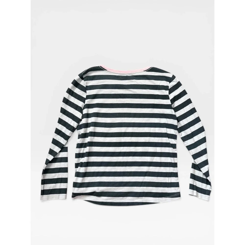 Old Navy Girls M 8 Softest Tee Long Sleeve Striped Shirt‎ Green
